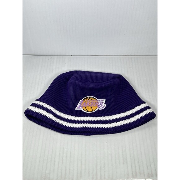 Mitchell & Ness Los Angeles Lakers NBA Knucket Knit Bucket Hat Cap Purple NEW - Picture 1 of 3